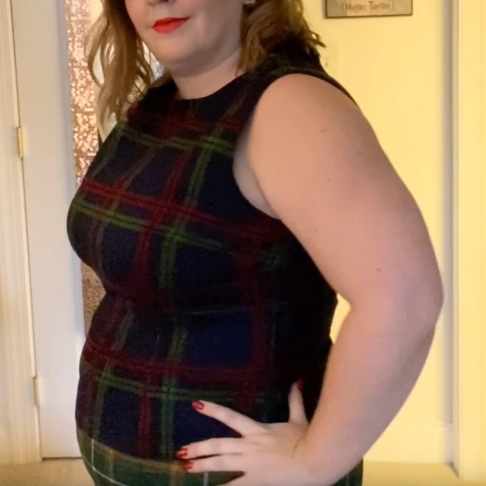 NWT! Collectif Vintage Janice Plaid/Check Sleeveless Top